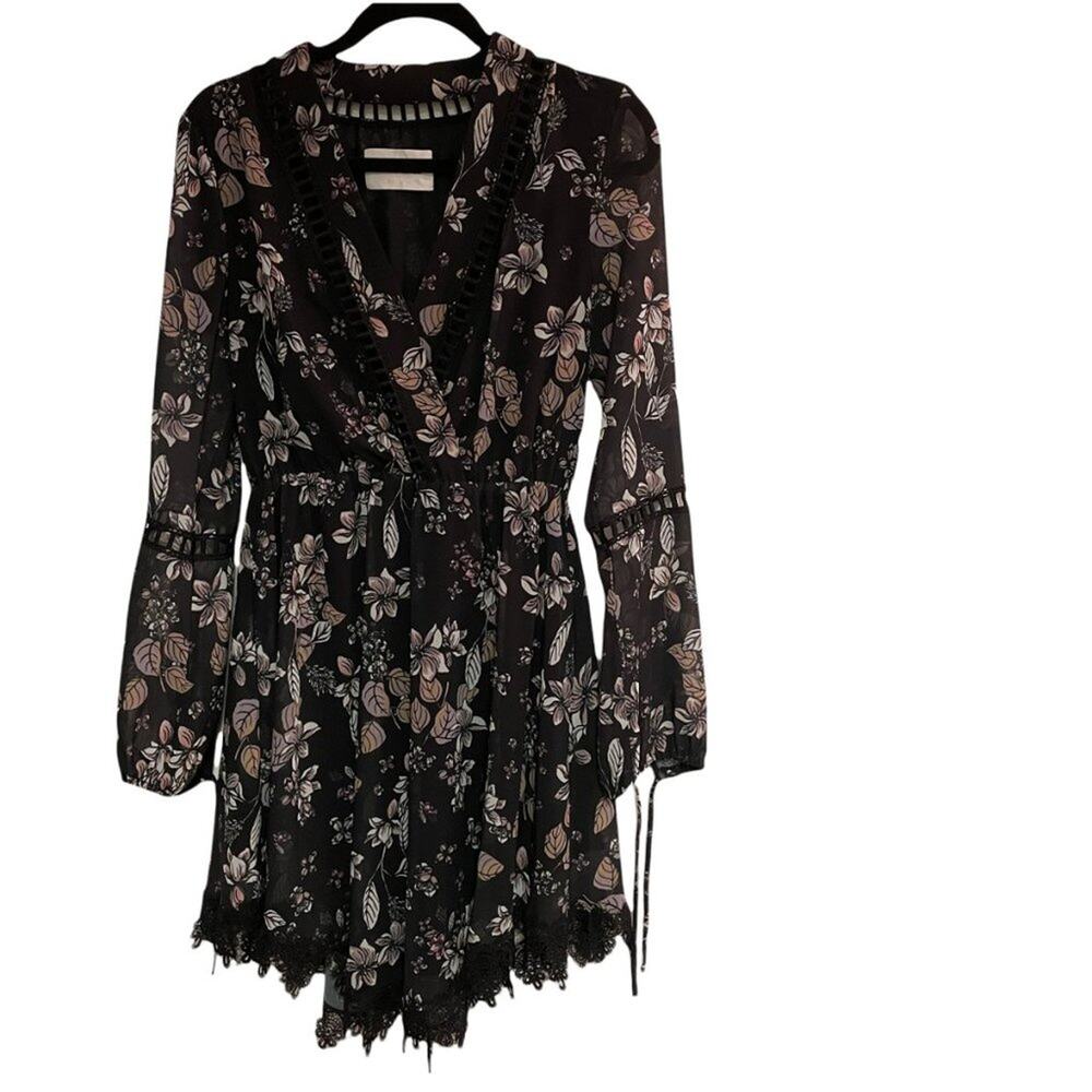 Nicholas Floral Lace Mini Dress - Picture 2 of 12